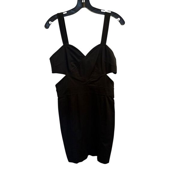 French Connection black cutout cocktail dress size 12 - Picture 1 of 4